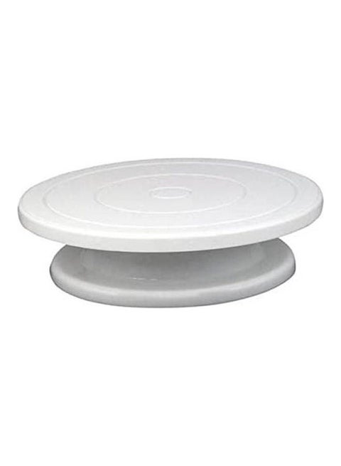 Cake Turntable Rotating Anti-Skid Round Cake Decorating Stand Cake Rotary Table Plate Kitchen Diy Pan Baking Tool White