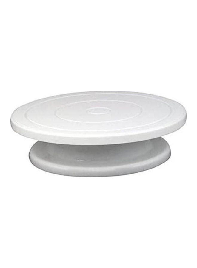 Cake Turntable Rotating Anti-Skid Round Cake Decorating Stand Cake Rotary Table Plate Kitchen Diy Pan Baking Tool White - Image 1