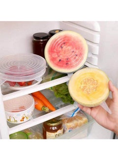 Stretch Lids, 6 Pack/6 Sizes Reusable Expandable Seal Lids Food Container Cover Bowl Covers Clear - v1640685007/N52263943A_2