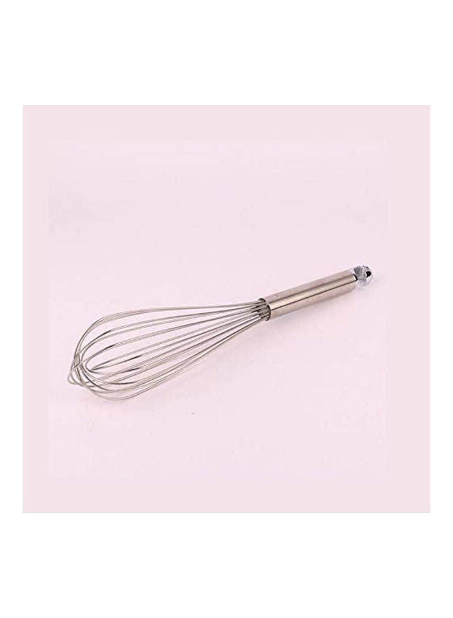 Stainless Steel Whisk With Ring Handle Silver 