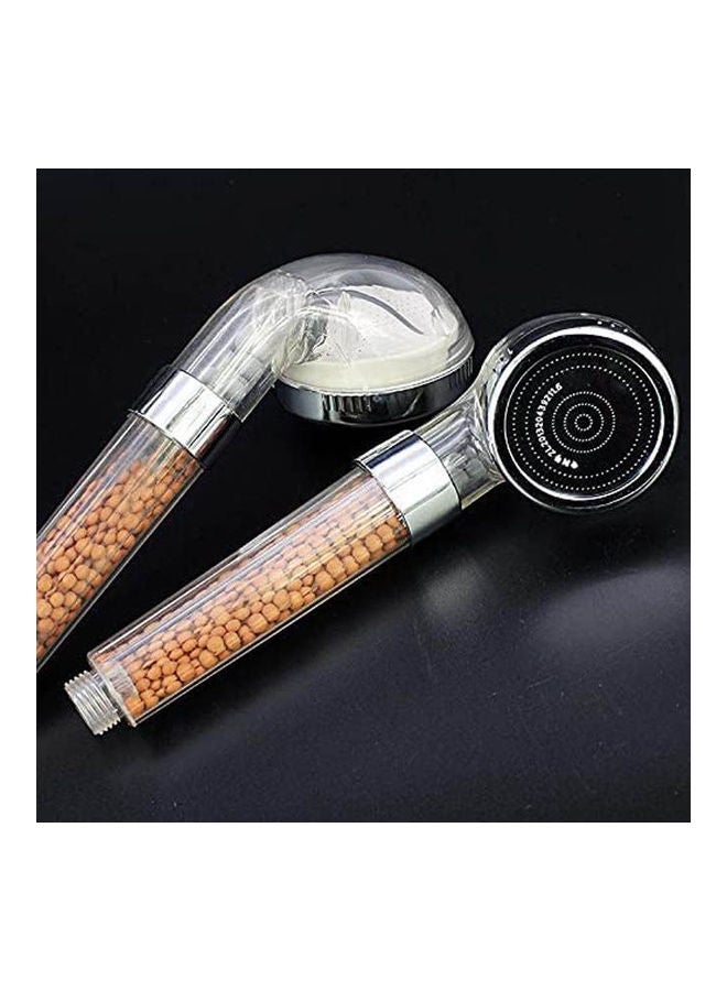 Spa Shower Head With Water Saving Filter For Hair Falling And Dry Skin Silver  - Image 1