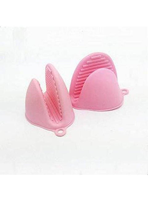 Silicone Heat-Resistant Kitchen Oven Baking Glove Pot Tool Holder Pink