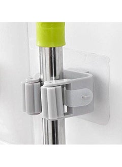 Generic 3 Piece Non Punch Adhesive Wall Mounted Mop Holder White 6cm  - Image 2