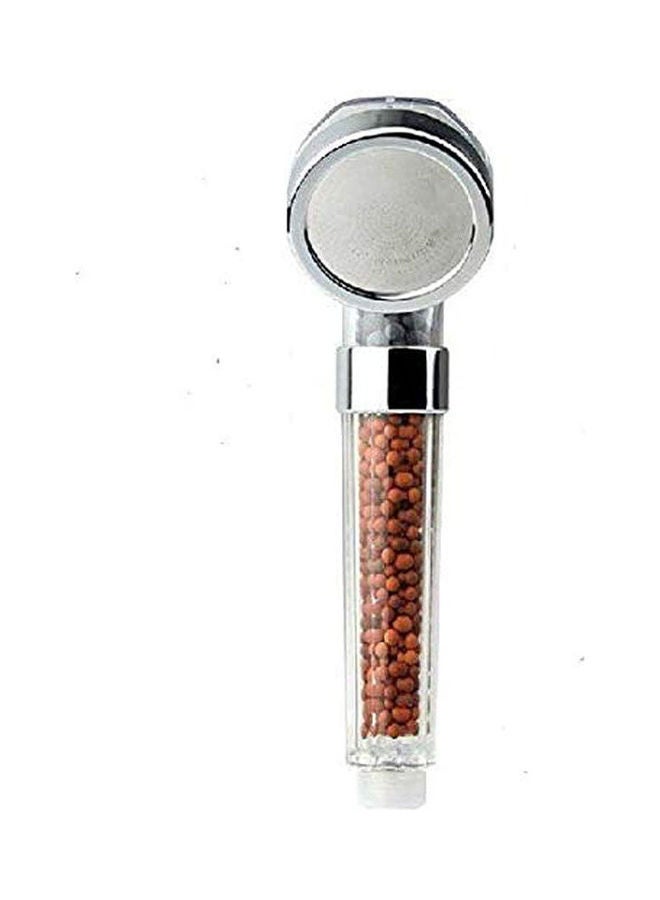 Healthy 4In1 GermaniumFirIon Shower Head Filter Water Ionizer Removes Chlorine Silver 26 x 8cm