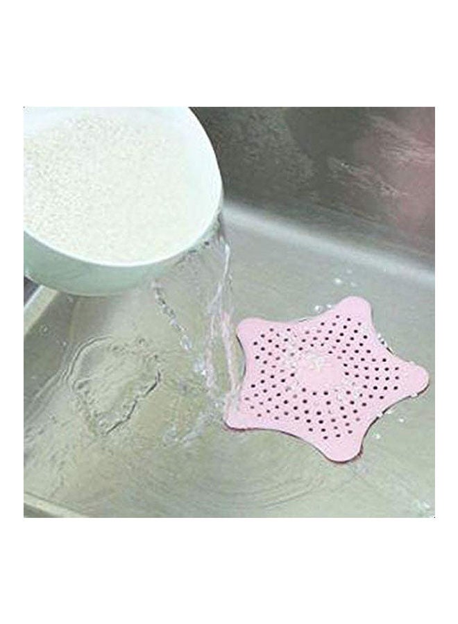 سدادة تصريف مياه من السيليكون لحوض المطبخ والحمام على شكل نجمة. وردي 18جرام - Image 2