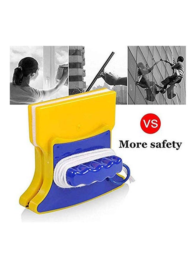 Home Window Glass Cleaner Tool Double Side Magnetic Window Glass Cleaning Yellow and Blue - Image 2