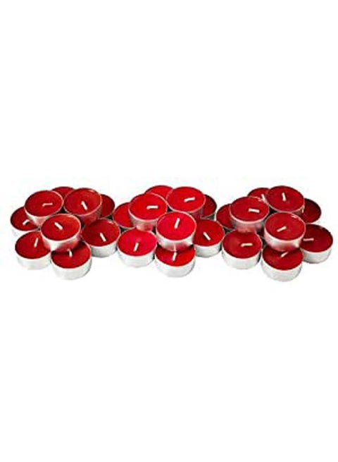 Small Candle With Blueberry Flavor- Red, 30 Pieces Red