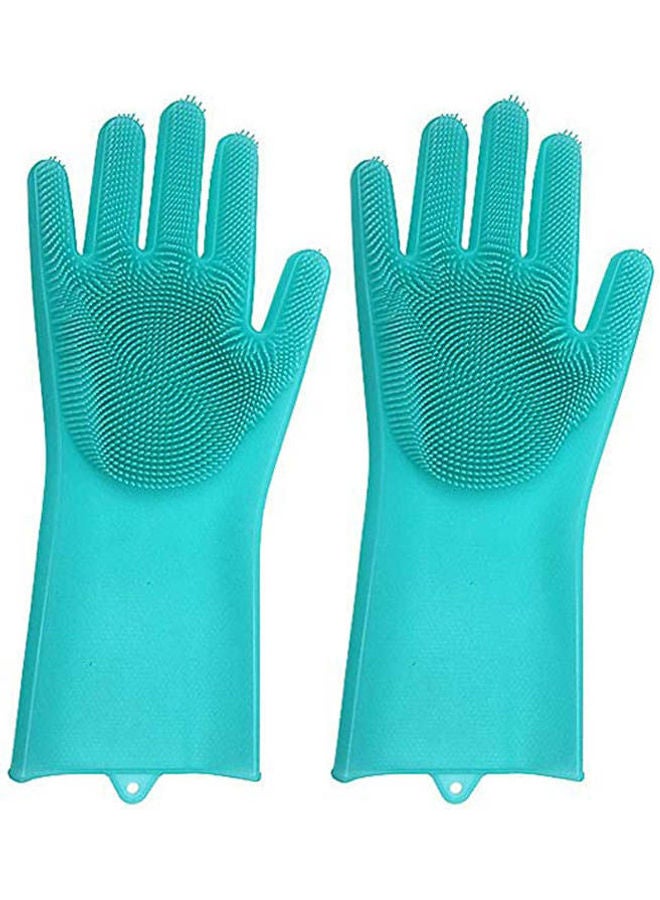 Silicone Brush Gloves Set For Cleaning Cooking Tools Blue 