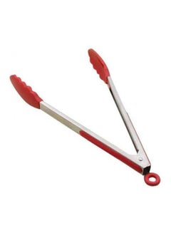 Generic Handle Cooking Salad Serving Bbq Tool Tongs Kitchen Utensil Red  - Image 2