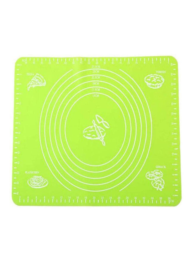 Silicone Baking Mat For Pastry Rolling With Measurements Reusable Non-Stick Dough Pad For Housewife And Cooking Enthusiasts Green 