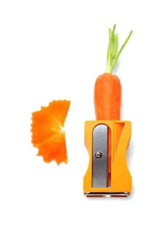 Generic - Kitchen Vegetable Fruit Sharpener Peeler Carrot Cucumber Curl Slicer Yellow - Image 1