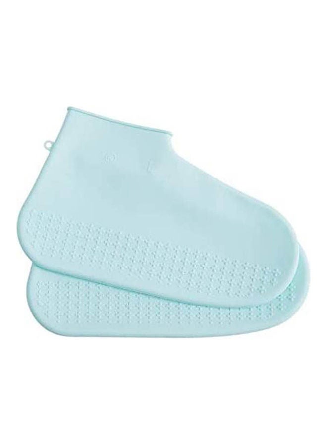 Silicone Solid Color Shoe Cover Rainy Day Outdoor Children Non-Slip Waterproof Shoe Cover Thick Wear-Resistant Thickening Rainy Day Outdoor Reusable Shoes Cases Rain Boots Blue 