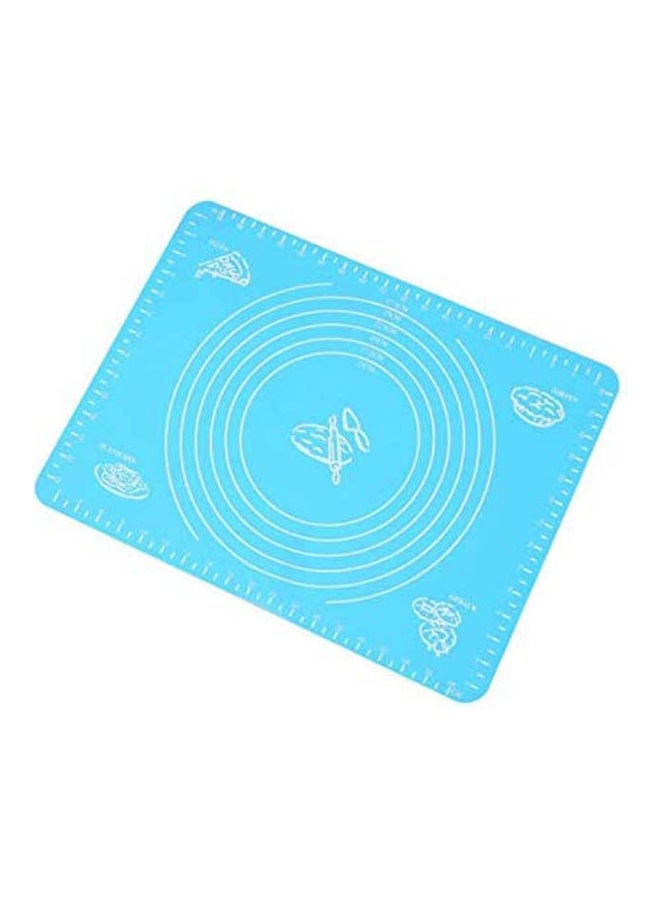 Non-Sticky Square Baking Silicone Pad Dough Mat Blue 50cm  - Image 1