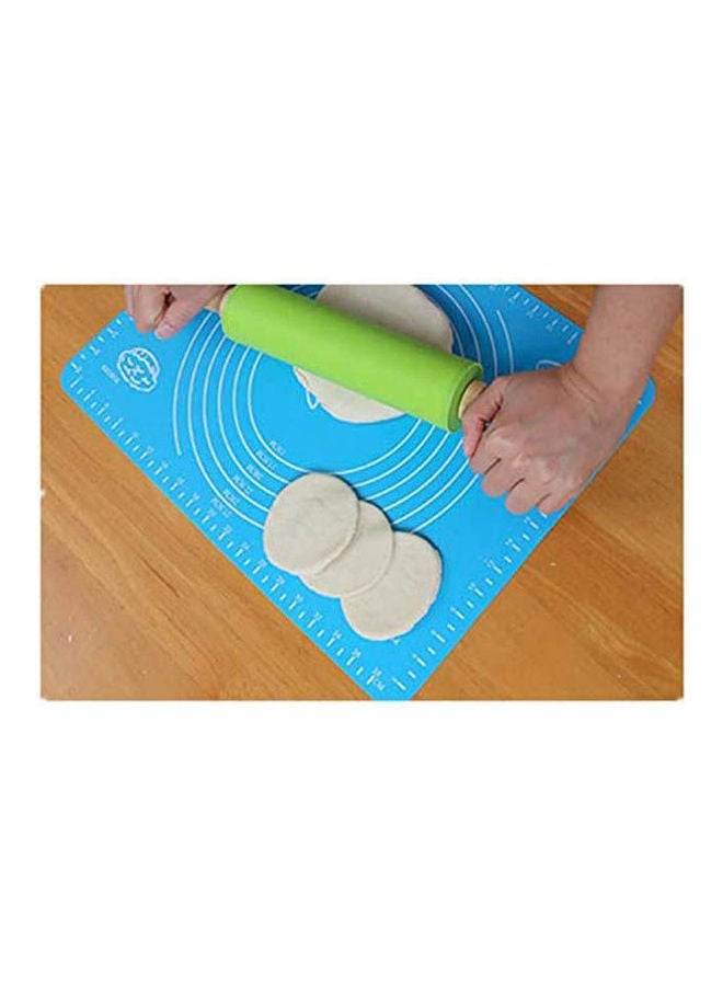 Non-Sticky Square Baking Silicone Pad Dough Mat Blue 50cm  - Image 2