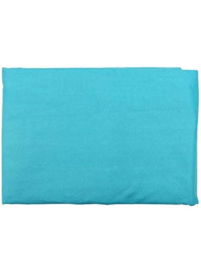 Plain Bed Sheet And 2 Pillow Cover Cotton Turquoise 200cm - Image 2