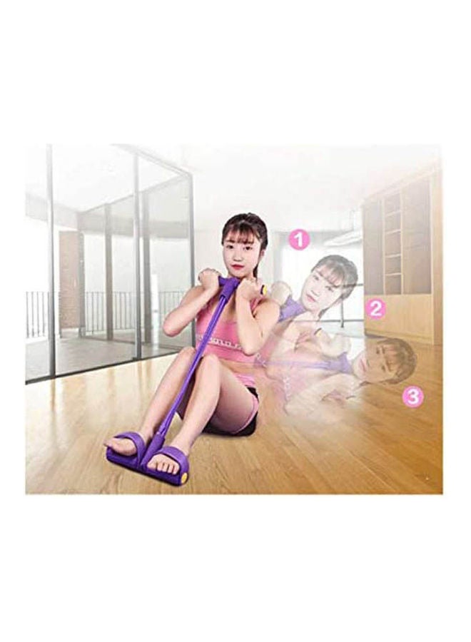 Generic Multifunction Resistance Training 4 Tube Leg Exerciser Pull Rope Bands Yoga Fitness Foot Pedal Pull Ropes Sit-up Bodybuilding Expander for Home Gym Equipment  - Image 2