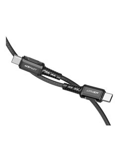 USB-C Aluminum Alloy Charging Data Cable Black