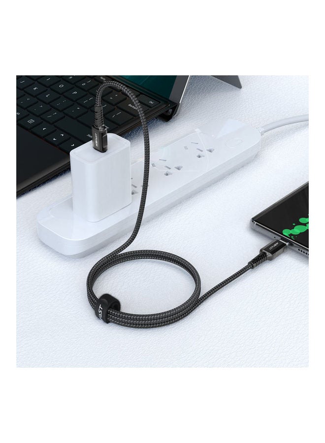 ACEFAST - USB-C Aluminum Alloy Charging Data Cable Black - Image 1