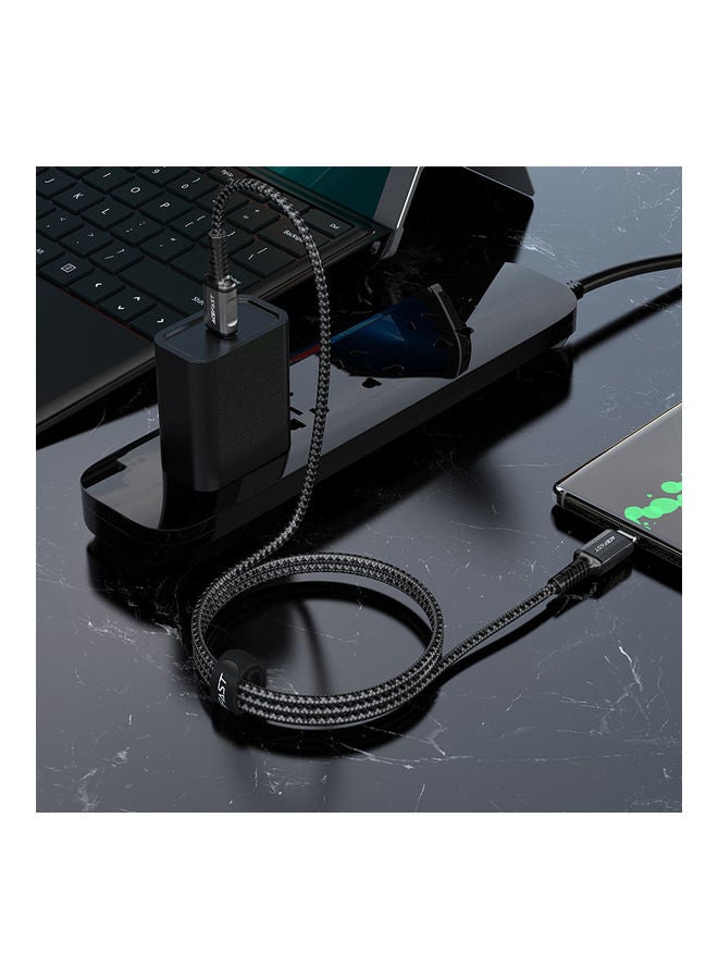 ACEFAST - USB-C Aluminum Alloy Charging Data Cable Black - Image 1