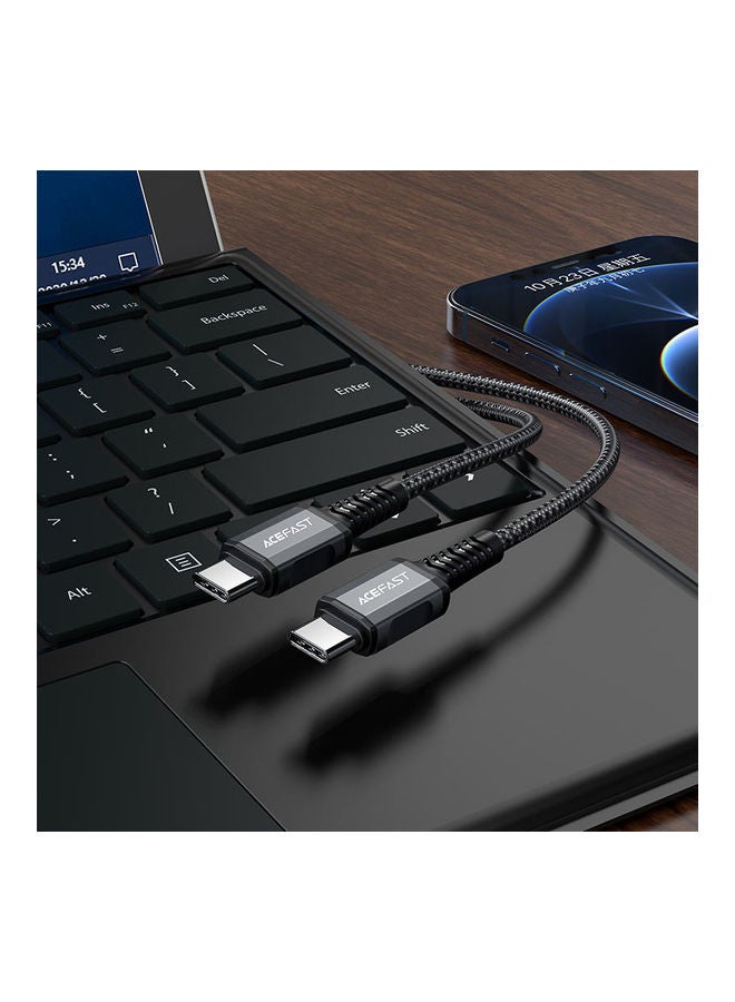 ACEFAST C1-03 USB-C Aluminum Alloy Charging Data Cable Grey - Image 3