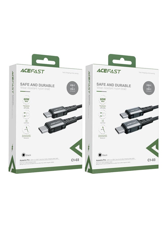 ACEFAST C1-03 USB-C Aluminum Alloy Charging Data Cable Grey - Image 5