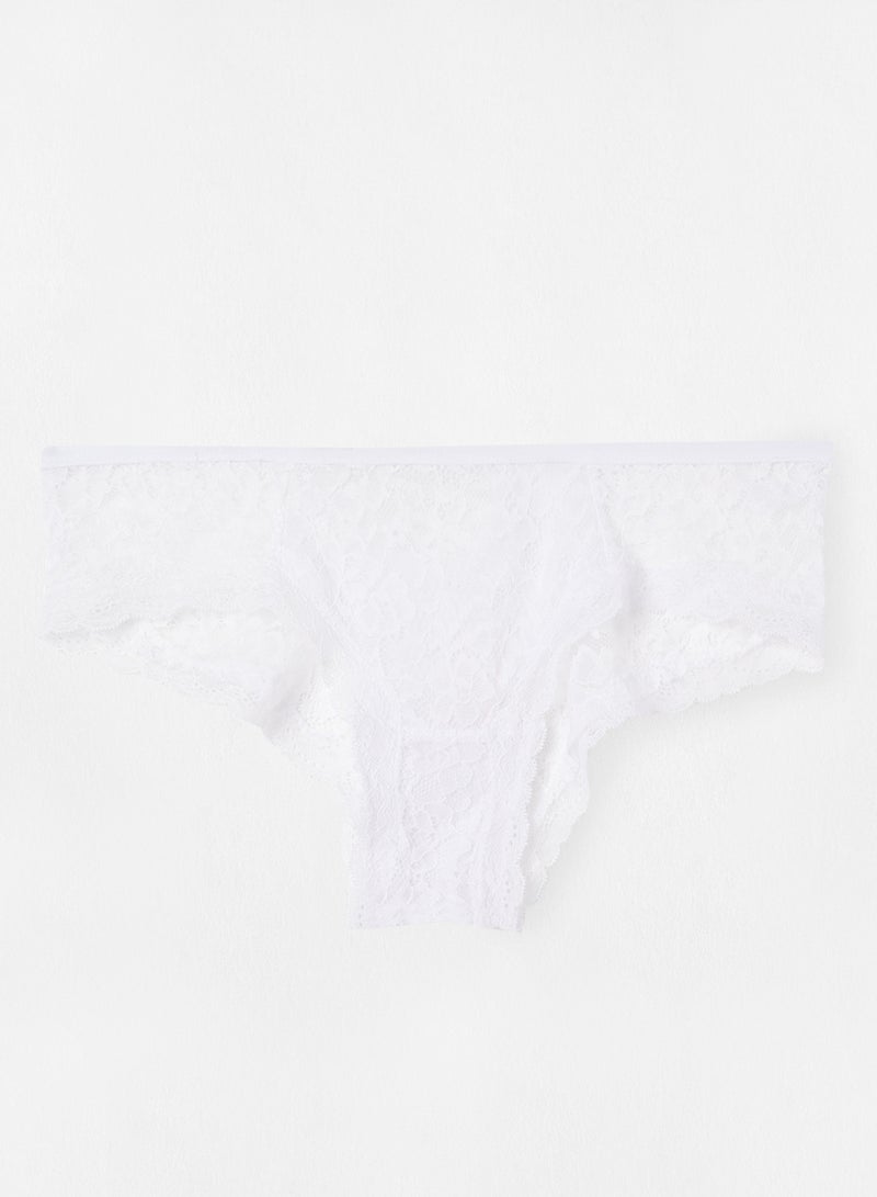Ardene - Lace Cheeky Cut Bottoms White - Image 1