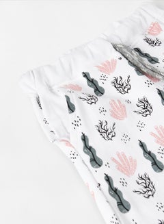 Aila Girls Printed Casual Joggers White/Black  - Image 3