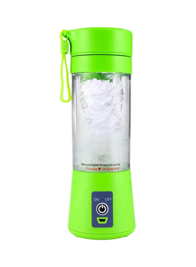 Personal Usb Smart Fruits Juicer Cup -Portable Juicer Blender -Household Fruit Mixer - Six Blades In 3D-Rechargeable Fruit Mixing Machine For Baby Travel 380 ml MS-993142 Green - Image 1