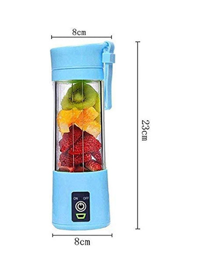 Mini Usb Rechargeable Portable Electric Fruit Juicer Smoothie Maker Blender Machine Sports Bottle 380 ml MS-993144 Blue - Image 2