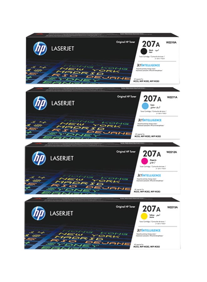 HP 4-Colour Original 207A Toner For HP Pro M255/M283fdw/M283fdn Multicolour  - Image 1