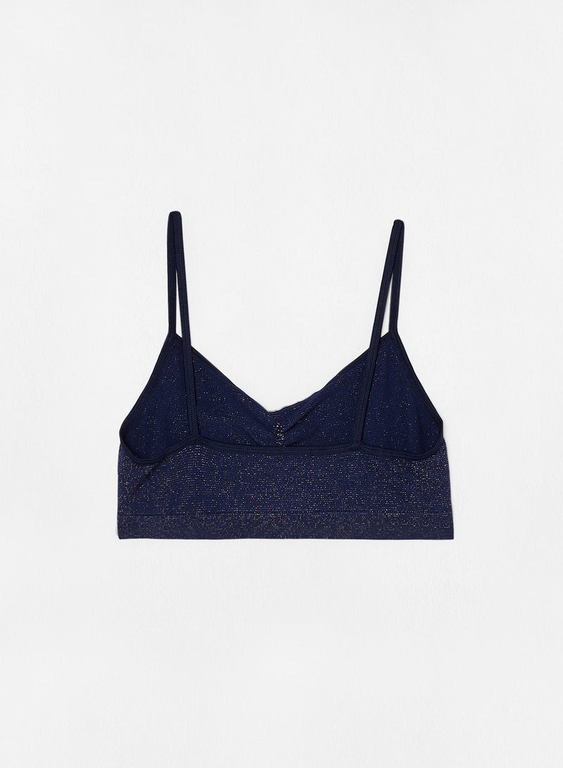 Hema Seamless Lurex Bra Navy  - Image 2