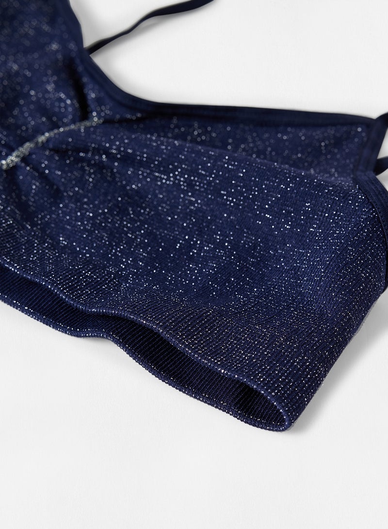 Hema Seamless Lurex Bra Navy  - Image 4
