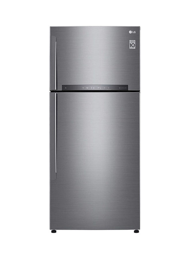 LG - Fridge-Freezer Combinations LED Display 475 Liters, Smart Diagnosis ,External Mircom GN-H622HLHL Platinum Silver - Image 1