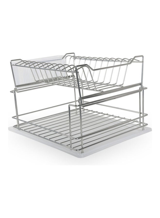 homes r us - Small Dish Drainer Chrome 51 x 66 x 39cm - Image 1