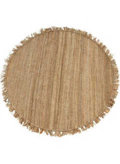 Jute Handwoven Dhurrie Round Rug Natural 150 x 150cm