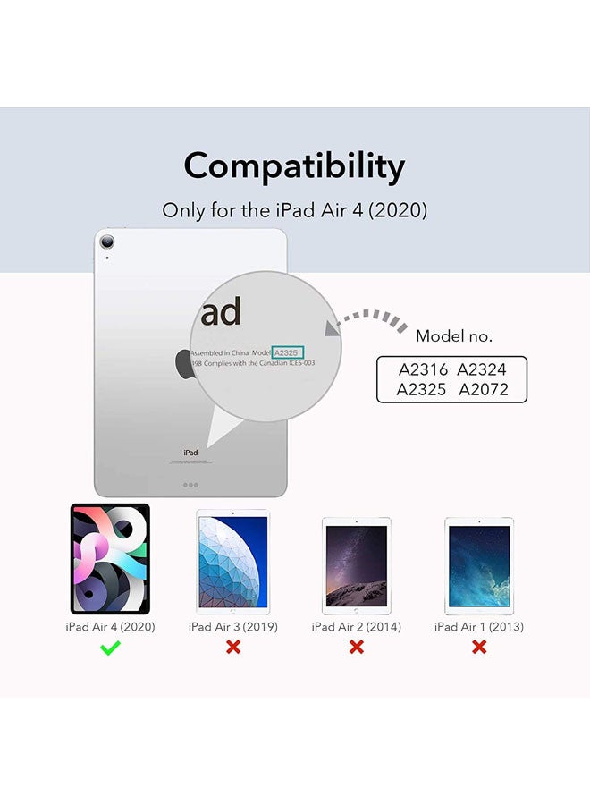Rock Pow - Protective Case Cover For Apple iPad Air4/Air5 10.9 inch (2020/2022) Generation With Pencil Holder Clear - Image 1