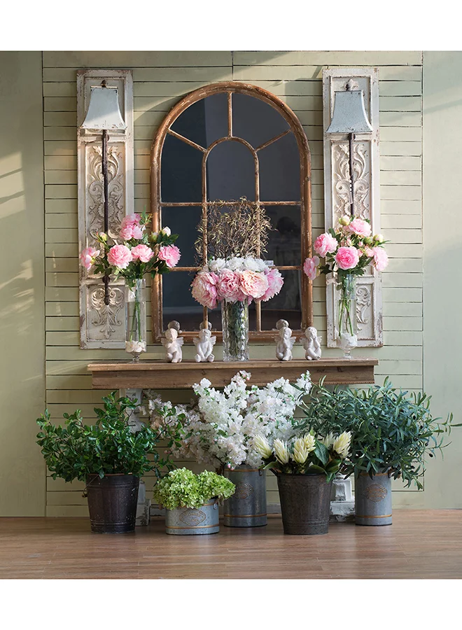 ebb & flow Mini Hydrangea Green Unique Luxury Quality Material for the Perfect Stylish Home Green 25 X 25 X 47cm
