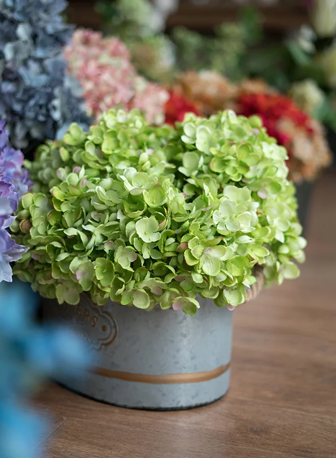 ebb & flow Mini Hydrangea Green Unique Luxury Quality Material for the Perfect Stylish Home Green 25 X 25 X 47cm