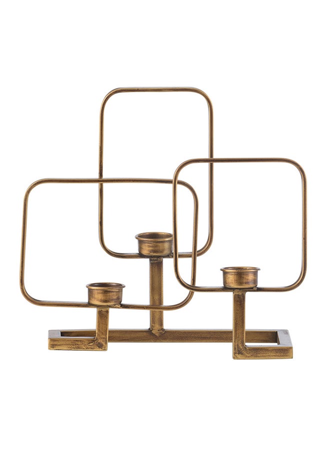 ايب اند فلو حامل شموع بتصميم مثالي ولون ذهبي ومصنوع من مواد فاخرة ومميزة وبجودة عالية لمنزل مثالي وأنيق ذهبي 33 X 13 X 31سم - Image 2