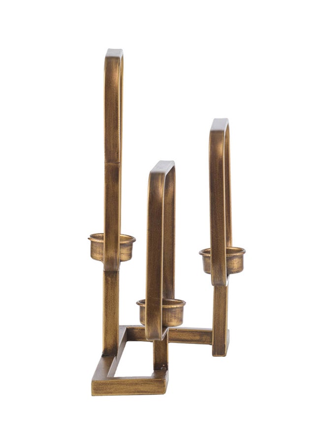 ايب اند فلو حامل شموع بتصميم مثالي ولون ذهبي ومصنوع من مواد فاخرة ومميزة وبجودة عالية لمنزل مثالي وأنيق ذهبي 33 X 13 X 31سم - Image 4