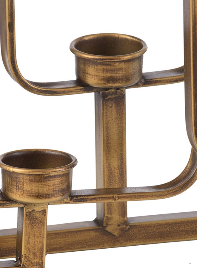 ايب اند فلو حامل شموع بتصميم مثالي ولون ذهبي ومصنوع من مواد فاخرة ومميزة وبجودة عالية لمنزل مثالي وأنيق ذهبي 33 X 13 X 31سم - Image 5