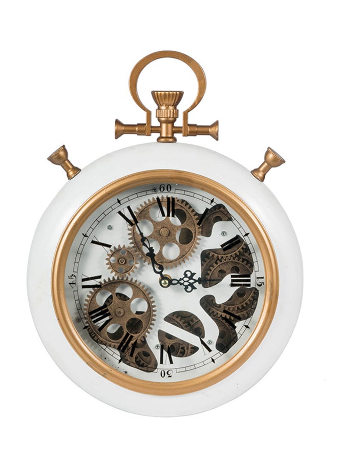 ebb & flow - clock Superb Quality Wall Clocks to Keep Track of time in your Unique Home 42162 White/Gold 29 X 6 X 38cm - Image 1