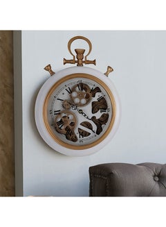 clock Superb Quality Wall Clocks to Keep Track of time in your Unique Home 42162 White/Gold 29 X 6 X 38cm