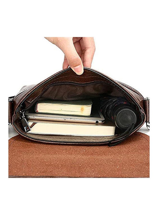 Jeep Buluo Leather Cross Body Bag Brown - Image 3