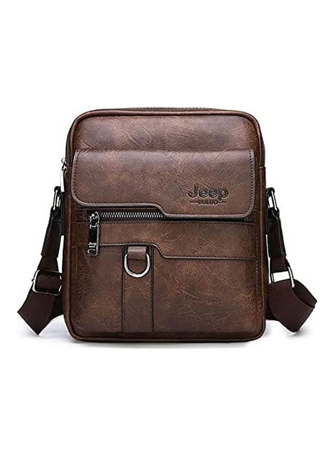 Jeep Buluo Leather Cross Body Bag Brown  - Image 1