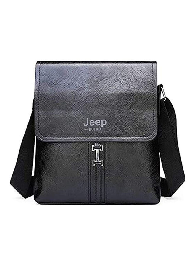 Jeep Buluo Leather Cross Body Bag Black - Image 1