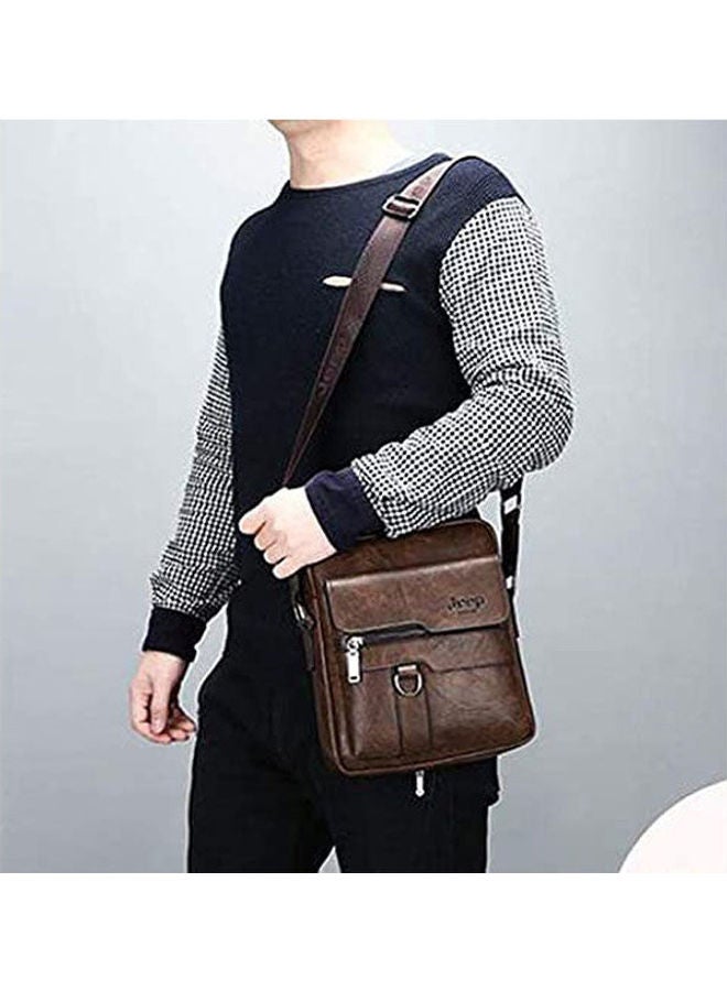 Jeep Buluo Leather Cross Body Bag Brown  - Image 2