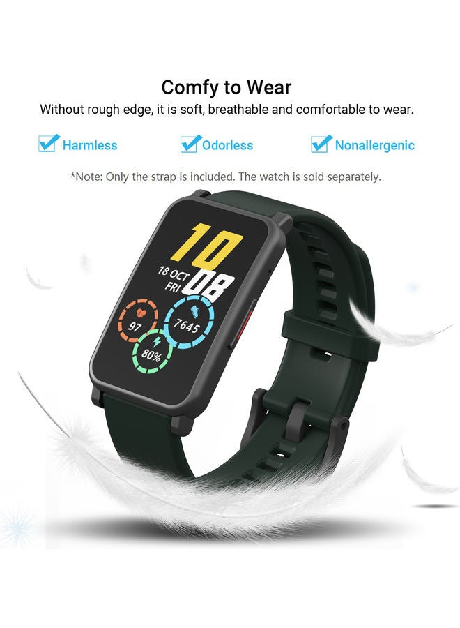 20mm Silicone Buckle Strap Replacement Watchband for Honor Watch ES - Image 3