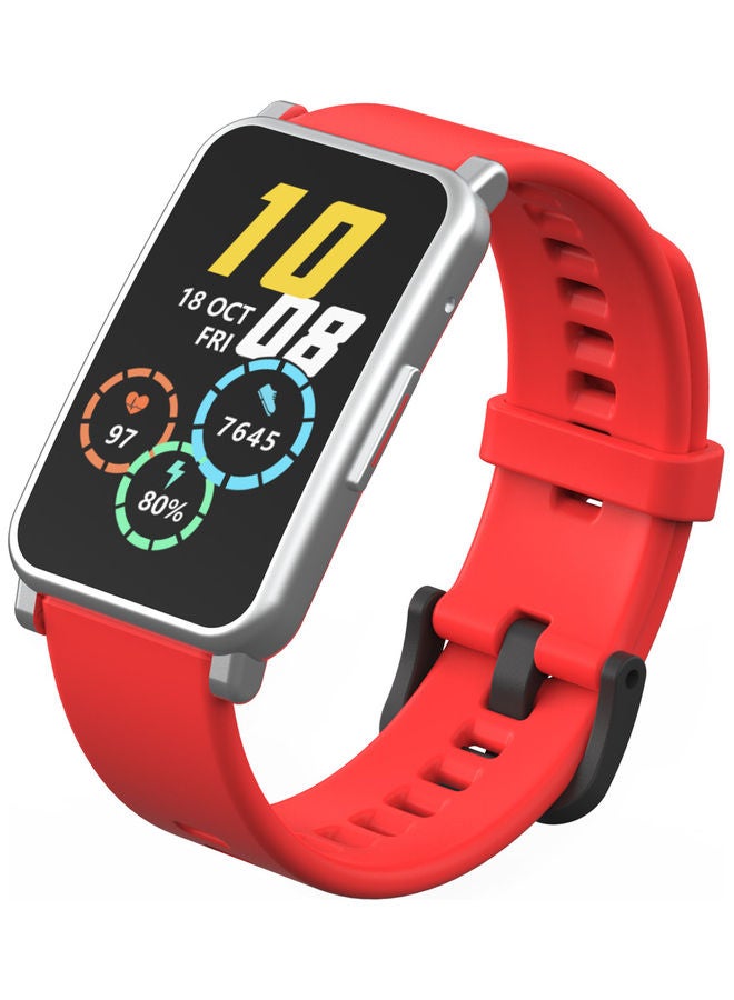 20mm Silicone Buckle Strap Replacement Watchband for Honor Watch ES - Image 1