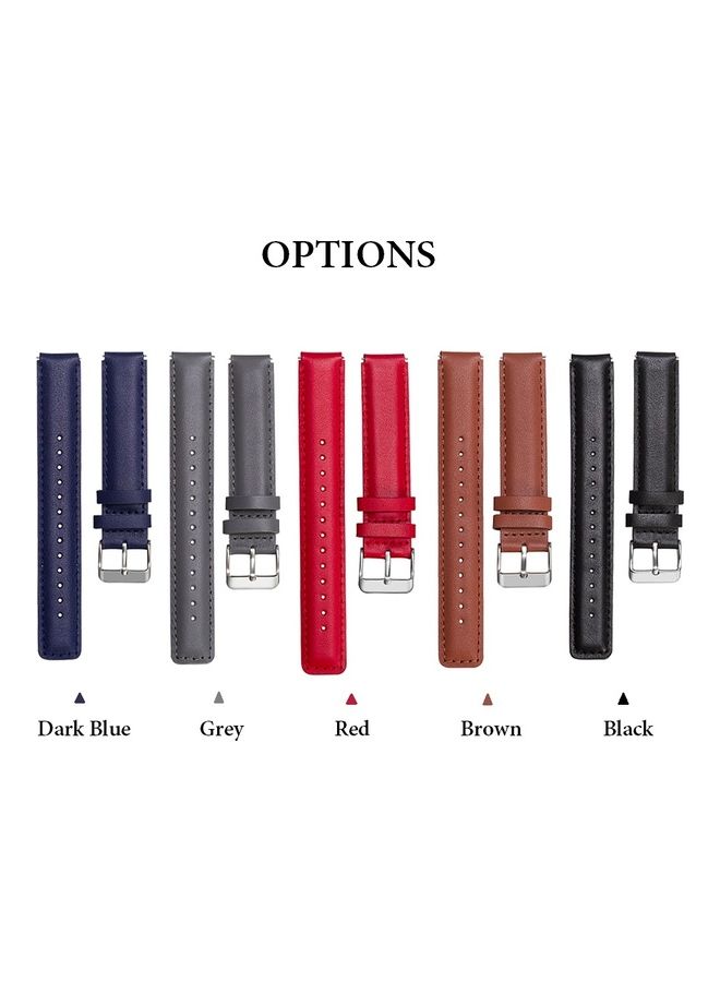 ماركة غير محددة - 16mm Genuine Leather Quick Release Strap Replacement Watchband for Huawei Talk Band 6 - Image 1
